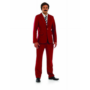 fun shack News Anchor Costume for Men, Newsreader Suit, Anchor Man Outfit, Professional Newsreader Halloween Costumes for Men, Large