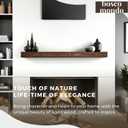 BoscoMondo Solid Wood Fireplace Mantel Shelf, Floating Mantle for Living Room, Farmhouse Rustic Wood Mantel, Easy Wall Mount with Heavy-Duty Metal Bracket (48", Rustic Brown)