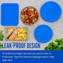 Replacement Lids for Pyrex Glass Food Storage Containers Rectangular (1) 1-Cup (2) 2-Cup (2) 4-Cup (1) 7-Cup (2) 3-Cup (1) 6-Cup Round Rectangle (Blue)