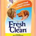 PetAg Fresh n Clean Scented Shampoo, Classic Fresh Scent - 32 oz - Moisturizes with Vitamin E & Aloe Vera - Strengthens & Repairs Coats - Soap Free