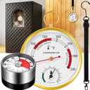 Tellegloww 2 Pcs Sauna Thermometer and Hygrometer, Timer, Upgraded Lanyard-Mounted for Portable Steam Sauna Box, Ideal for Infrared/Indoor/Home Use, Essential Accessory and Gift for Enthusiasts