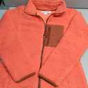Amazon Essentials Women's Sherpa Long-Sleeve Mock Neck Full-Zip Jacket with Woven Trim Size S