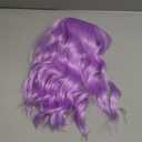 Purple Wig with Bangs Short Light Purple Wigs for Women, Lavender Purple Bob Wavy Wig Synthetic Cosplay Wigs for Party Halloween Party