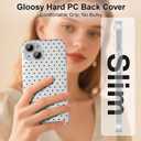 QLTYPRI Cute Phone Case for iPhone 15 Case Polka Dot Fashion Aesthetic Design for Women Girls, Slim TPU Shockproof Protective Phone Cover for iPhone 15 - White