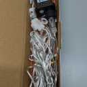 4 Pack 800 LED Plug in Starburst Sphere Lights,Firework Light 8 Modes Dimmable Remote Control,Waterproof Copper Wire Hanging Fairy Lights for Patio Parties Tent Christmas (Warm White)