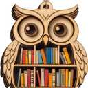 2 x 2025 Book Ornaments for Christmas Tree, Gift for Book Lover Women, Wooden Ornaments as Bookish Gifts for Christmas Tree Decorations, Gifts for Readers Hanging Xmas Decor