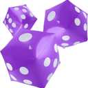 3 Pack Large Inflatable Dice Jumbo Giant Inflatable Dice for Indoor Outdoor Broad Game Ludo Pool Party Favor(12 Inch,Purple)
