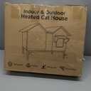 Heated Outdoor Cat House Weatherproof for Winter - Extra Large Heated Cat House for Outside, Elevated Bed, Escape Door, Fully Insulated Feral Cat Shelter for Multiple Cats Small Dogs, Easy Assembly