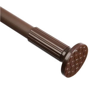 Tension Shower Curtain, Spring Shower Tension Curtain Rod, Closet Rod, for Windows or Shower, Rust Resistant Easy to Install, Umimile (Brown, 51-126”)