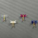 3 x S.T.D Bathroom Hooks, for Hanging Clothes, Towel, Hat, Bags, Key, Coat, Miscellaneous, Hook - Dragonfly 4 Colors Acrylic (Frosted) Family Decor Self-dhesive Hanging Hook4Pack