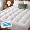 Niagara Sleep Solution 100% Cotton Top Queen Size Mattress Pad, Pillow Top