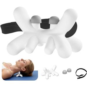 Occipital Release Tool, Release Tool for Neck for Headache Relief, Deep Nerve Release Tool with Acupressure Design Targeting Hard-to-Reach Muscles, Gift for Women & Men (White)