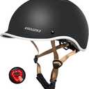 Exclusky Bike Helmet for Adults,Adjustable Cycling Helmet for Men & Women Safety Certified Bicycle Helmet for Commuting, Road Biking, Skating with USB Rechargeable Rear Light 56-61CM