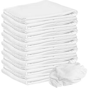 New Premium White T-Shirt Knit Rags, 100% Cotton Premium Quality Cloth Rags, Perfect for General Cleaning, Spills,Home,Staining,Polishing And More By Nabob Wipers (1Lb) (18x18 Inch (15 Pack))