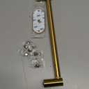 Towel Bar, Adjustable 14.4inch - 25.2inch Towel Rack, Self Adhesive & Wall Mounted for Bathroom Kitchen Hand Towel Holder Cloths Hanger 304 Stainless Steel Organizer Single Bar (1, Gold)