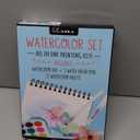Kassa Watercolor Painting, Drawing & Art Supplies Set | Includes 21 Watercolor Palette, 30 Sheets & 3 Water Brush Pens in Assorted Sizes | Ideal for Home, School Art Projects & Bedroom Decoration