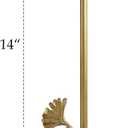Vintage Gold Paper Towel Holder Countertop for Easy Tear Rustic Ginkgo Design Decorative Standing Kitchen Roll Dispenser for Bathroom, Bars & Dining Tables