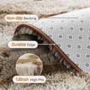 8x10 Ft Fuzzy Rugs for Living Room,Khaki Neutral Bedroom Area Rug Non-Slip,Carpet for Nursery Kids PlayRoom Indoor Modern Plush Carpets