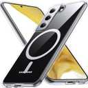 [NO.1 Magnetic] for Samsung Galaxy S22 Plus Case with MagSafe [Anti-Yellowing][Slim Fit][Military Grade Drop Tested]Transparent Slim Case Soft Silicone Bumper for Samsung Galaxy S22+ Case,Clear
