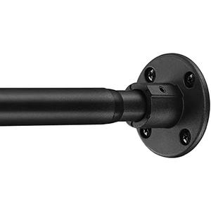 Closet Rod, 29-64 Inch Space Saving Closet Rod Extender Hanging, Black Adjustable Clothes Hanging Bar, Stainless Steel Closet Garment Organizer Rack, Bathroom, Windows