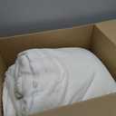Bedsure GentleSoft Sherpa Fleece Blanket Queen Size for Bed, Non-Heated, Thick and Warm Throw for Women and Men, Soft Fuzzy Plush Queen Blanket for Winter, White, 90x90 Inches