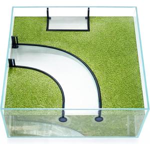3 Pcs Aquarium Floating Plant Barrier 2 Curved (60cm Arc) + 1 Rectangular (21.4x8.4cm) Floating Plant Corral, 10cm Height, Keeps Floaters Away from Filter, Heater, Fits Most Aquariums