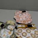 Langsprit Washable Female Dog Diapers (3 Pack) -Doggie Reusable Diapers for Doggy Puppy Female in Period - Highly Absorbent Dog Heat Panties with Adjustable Snaps (Rabbit, Owl, Lion, Large)