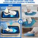 Shoe Cover Dispenser Containing 200pcs Shoe Covers Disposable Non Slip High Quality Automatic Shoe Cover Machine with Disposable Shoe Covers for Indoors for Most Occasion and Shoes Size