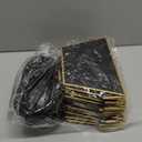 Noveread 24 Pcs Valentine's Day Floral Gift Bags Bulk Portable Bouquet Wrapping Paper Bag with Handle Waterproof Flower Florist Wrap Centerpiece Box for Women Anniversary Wedding Birthday(Black)