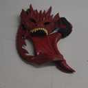 Alodidae Dragon Costumes Set Devil Wings Demon Tail Dino Mask for Halloween Masquerade Party Cosplay (Red)