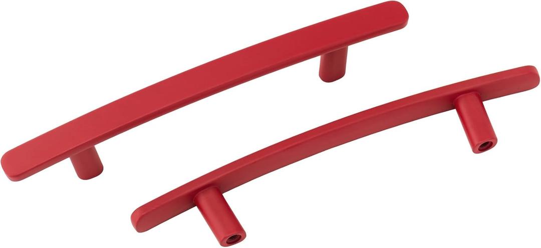 3" 3.78" 5" Red Drawer Pulls Kitchen Cabinet Handles Dresser Pull Handles 76 96 128mm (4, 3 inch Hole Centers)