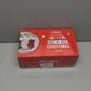 RFAQK 18 Inches Large Christmas Stockings 4 Pack - Burgundy Red, Ivory White, Green - Stretchable Knitted Xmas Stockings with 50Pcs Personalizeable Gift Tags for Family Holiday Christmas Dcor