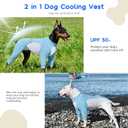 ROZKITCH Dog Cooling Sun Protection Suit, 2-in-1 Full Body & Front-Leg Dog UV Shirt with Adjustable Drawstring, Breathable Mesh Belly, Summer Dog Apparel for Small Blue M