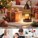 Candle Warmer Lamp with Timer Dimmable, Lamp Candle Warmer Birthday Gifts for Women, Black Adjustable Wax Melter Warmer for Jar Candles, House Warming Gift Home Decor