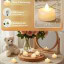 Amagic 150Pack Flameless LED Tea Lights Candles Battery Operated, Electric Fake Tealight Candles for Votive, Halloween, Christmas, Home Decor, Wedding, Table Decor (150Pack)