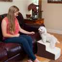Pet Gear Easy Step II Pet Stairs, 2 Step For Cats/Dogs Up To 75-Pounds, Portable, Removable Washable Carpet Tread, No Tools Required, Espresso/Cream