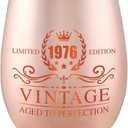 50th Birthday Gifts for Women - Vintage 1976 Wine Glass - 50th Birthday Decorations for Her - Funny Bday Present Ideas