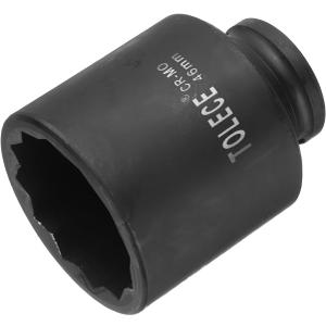 uxcell 1/2-Inch Drive 46mm 12-Point Deep Impact Socket, CR-MO Steel 78mm Length, Metric Sizes