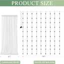 Tulle Backdrop Curtain with Lights String 10FT X 8FT Ivory Sheer Tulle Backdrop Curtains for Wedding Birthday Party Reception Photo Booth Background Decorations (2 Panels 5x8FT)