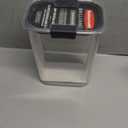 Rubbermaid Brilliance 16-Cup Airtight Food Storage Container with Lid Clear/Grey - optimal for pantry organization flour sugar and food storage (Set of 1)