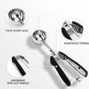 Ice Cream Scoop, 18/8 Stainless Steel Cookie Scoop, Cookie Scoops for Baking, 1.5 Tbsp/ 23ml/ 0.7 oz Cookie Dough Scoop, Ice Cream Scooper with Trigger Release, Cookie Scooper for Baking Black