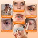 Heated Eye Mask  Warm Compress for Dry Eyes, USB Electric Heating Pad for Stye & Chalazion Eye Treatment, Eye Sleep Mask for Dark Circles and Puffiness Relief (Gray)