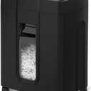 Low Noise 48dB Paper Shredder for Home, 15-Sheet Cross Cut, CD/Credit Card Office Shredder, 4.7 Gallons Wastebasket, P-4 High Security, Black