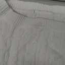 ZAFUL Womens Boat Neck Cable Knit Sweater, Long Sleeve Off Shoulder Ribbed Slim Fit Pullover Tops Cute Fall Outfits 2025 (Small, 1-white)