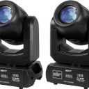 100W LED Moving Head Lights Beam 14Gobos 11Colors 8 Face Roto Prism Super Bright Silent Cooling System Dj Disco Light Spotlight Stage Light for Wedding Party Church Live Show Club (2 Pack)