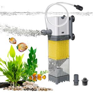 Aquarium Filter 10W for 10-40 Gallon, Internal System with Quiet 700L/h Pump, Submersible Aquarium Filter for Turtles, 10 Gallon Fish Tank Filter, Filtro para Pecera, Clean Water Setup