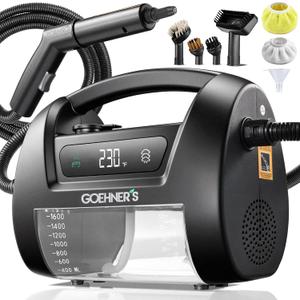 2026 Upgraded Handheld Steam Cleaner, 230°F/3.5 Bar High-Pressure Portable Hand Held Steamer for Home & Car, 30s Heat-Up, Chemical-Free Deep Cleaning for Kitchen, Bathroom, Grout (Black)