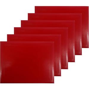 GraduationMall 8.5"x11" Smooth Padded Diploma Cover Certificate Holder Red,6-Packs