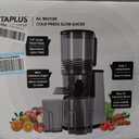 Cold Press Juicer, Upgraded AC Motor Masticating Juicer, Food-Grade Stainless Steel Auger, BPA-FREE Slow Juicing Extractor Machine with Easy Clean 5.8" Feeding Chute for Whole Vegs and Fruits