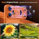 Jeluse Compatible with iPhone 17 Pro Camera Lens Protector, Strong Adhesion Full Coverage Metal Aluminum Alloy Ultra Clarity Tempered Glass Camera Screen Protector